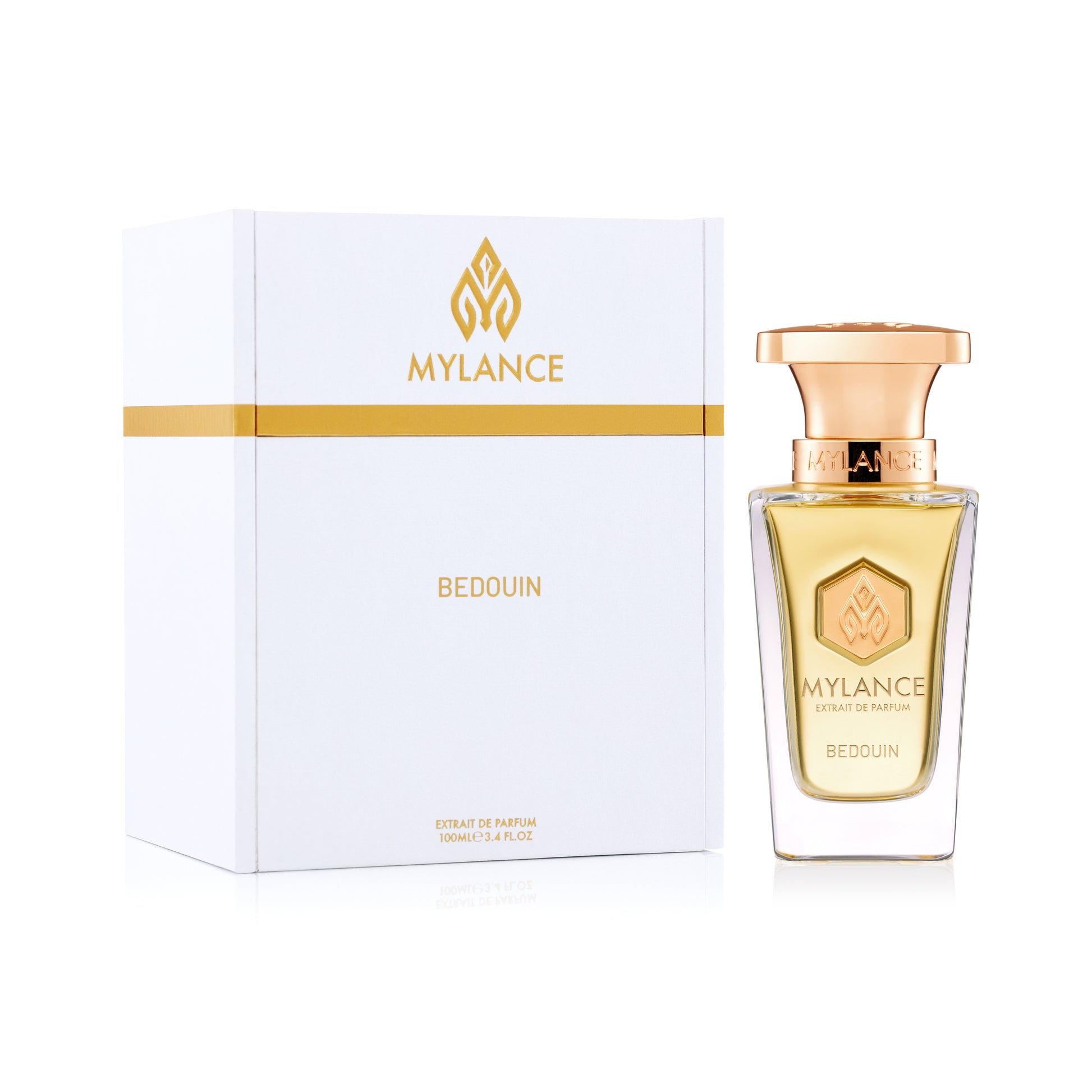 BEDOUIN MYLANCE Unisex Nischenparfum – Detailaufnahme Luxusflakon für Deutschland & Europa